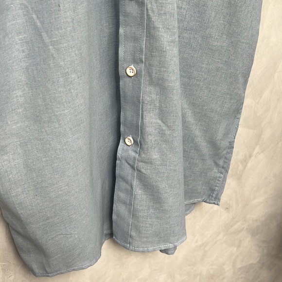 NWT Rue Saint Patrick Mens Blue button up short sleeve, Size S - Picture 2 of 10